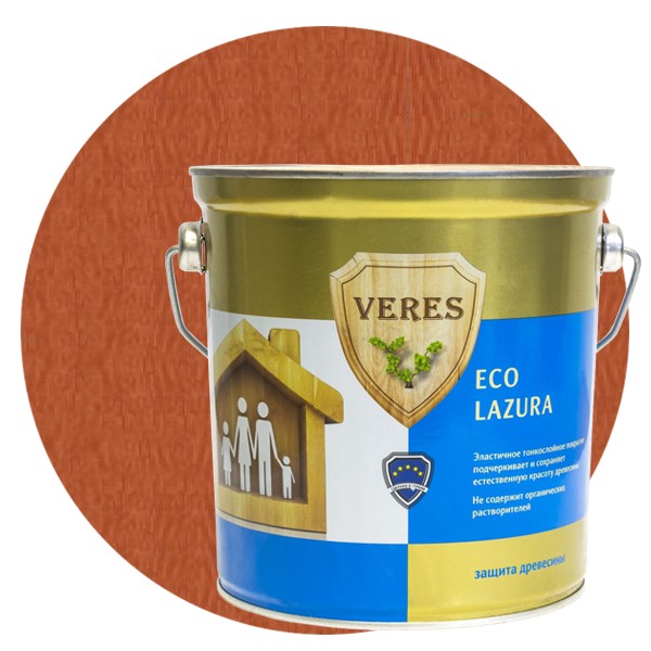 Пропитка для древесины Veres Eco Lazura № 17 Золотой бор 2,5 л