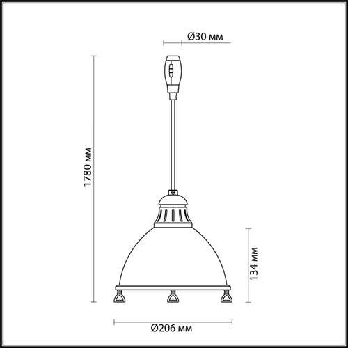 Светильник подвесной для трека Odeon Light Breta 3807/1A глянцевый никель E27 60W 220V