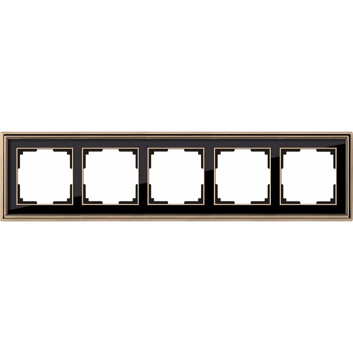 Рамка пятиместная Werkel Palacio WL17-Frame-05 золото/черный