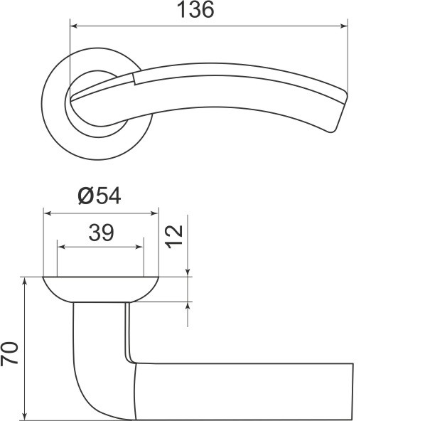 Ручка дверная Armadillo Libra LD27-1SN/CP-3 Tech