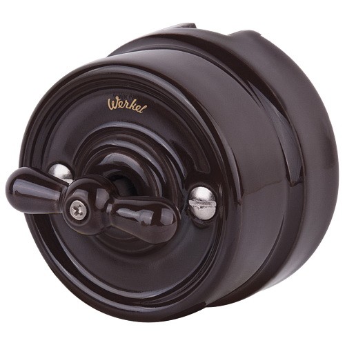 Переключатель Werkel Retro WL18-01-03 одноклавишный коричневый