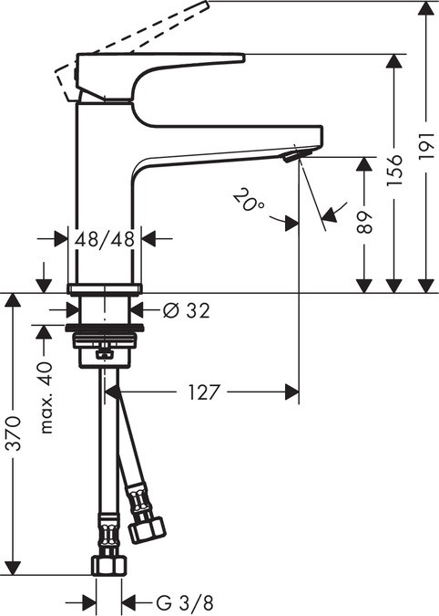 Смеситель для раковины Hansgrohe Metropol 74500000