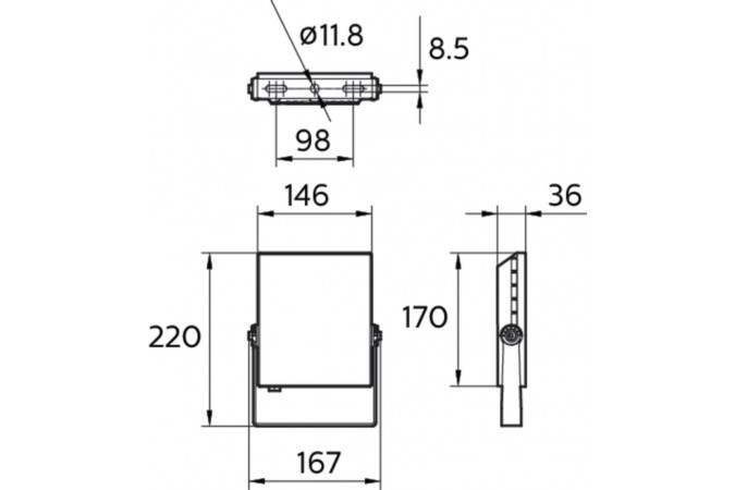 Прожектор светодиодный Philips 911401859398 BVP133 LED24/WW 30W 220-240V WB