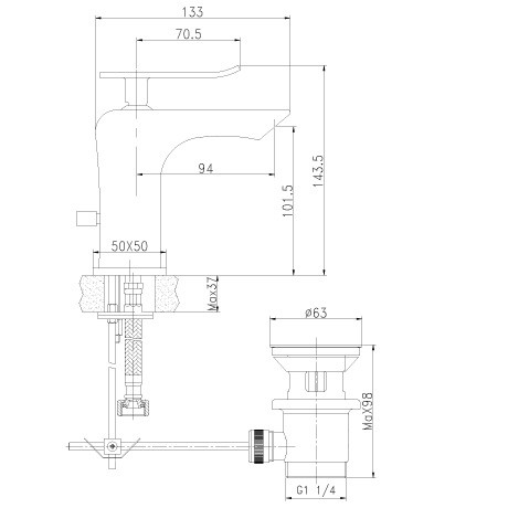 Смеситель для раковины Lemark Contest LM5806CW