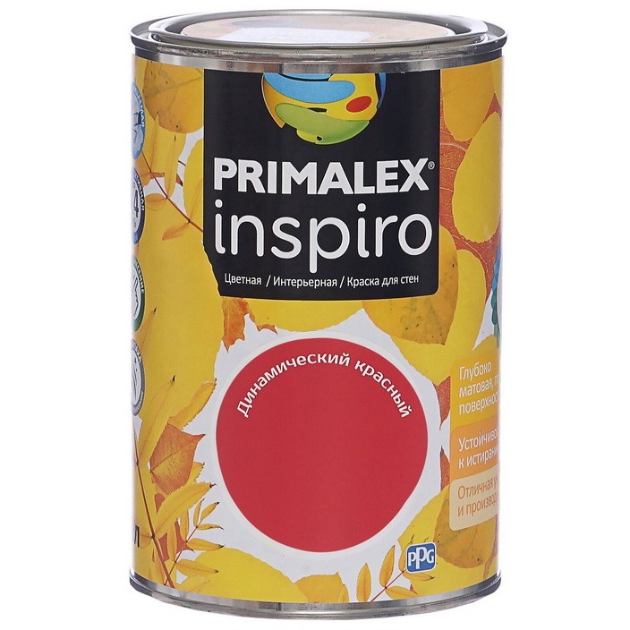 Краска интерьерная Primalex Inspiro Динамический красный 1 л