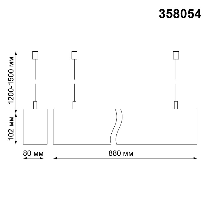 Светильник подвесной светодиодный Novotech Iter 358054 белый вверх 15W и вниз 20W 220V