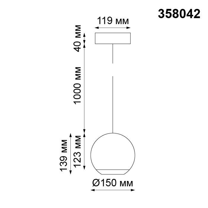 Светильник встраиваемый светодиодный Novotech Glob 358042 хром 20W 220V