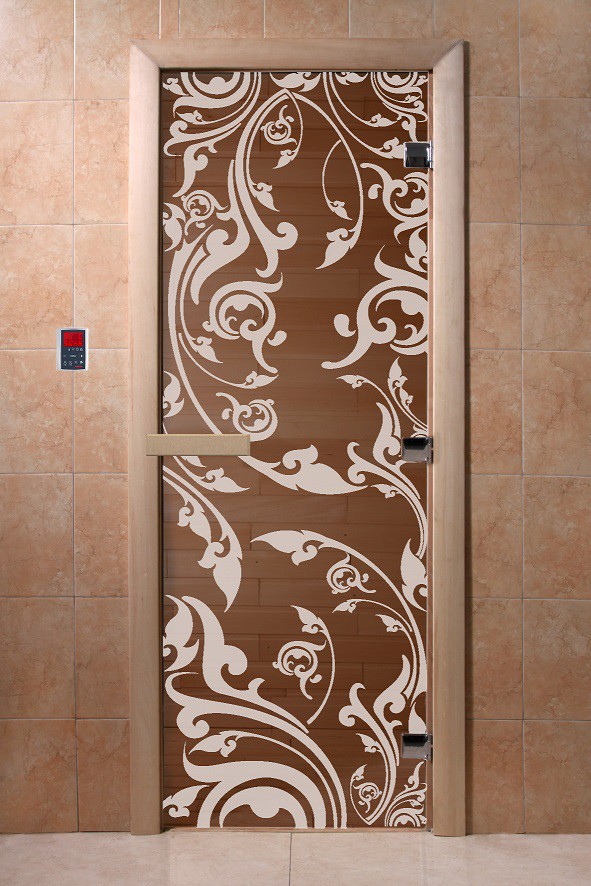 Дверь для сауны стеклянная Doorwood DW01038 Венеция бронза 800х2000 мм