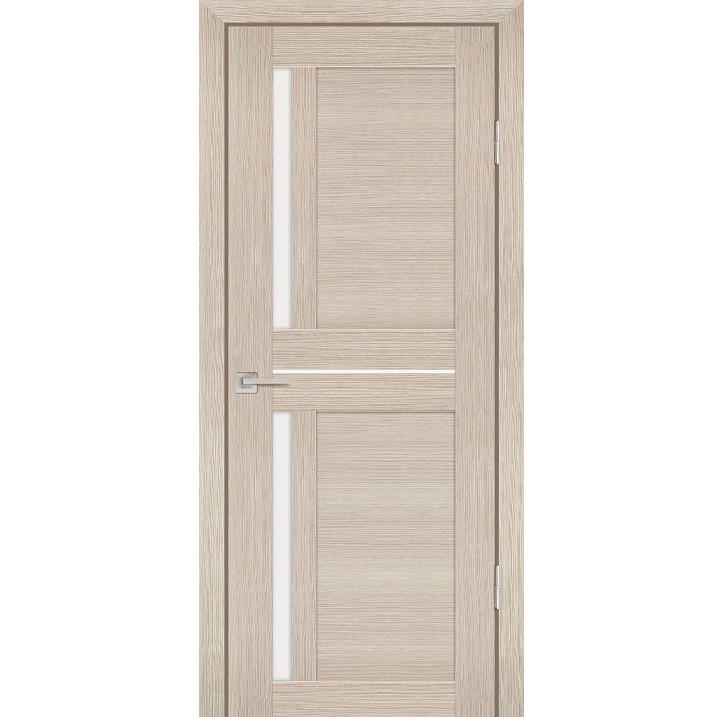Дверное полотно Profilo Porte PS-19 экошпон Каппучино мелинга стекло белый сатинат 1900х600 мм