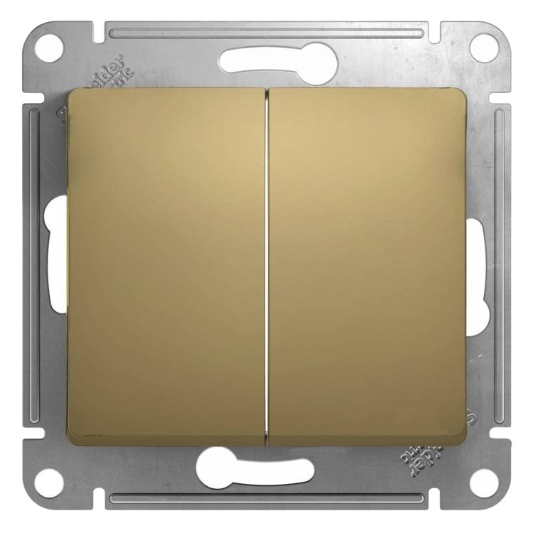 Механизм переключателя Schneider Electric Glossa GSL000465 двухклавишный титан