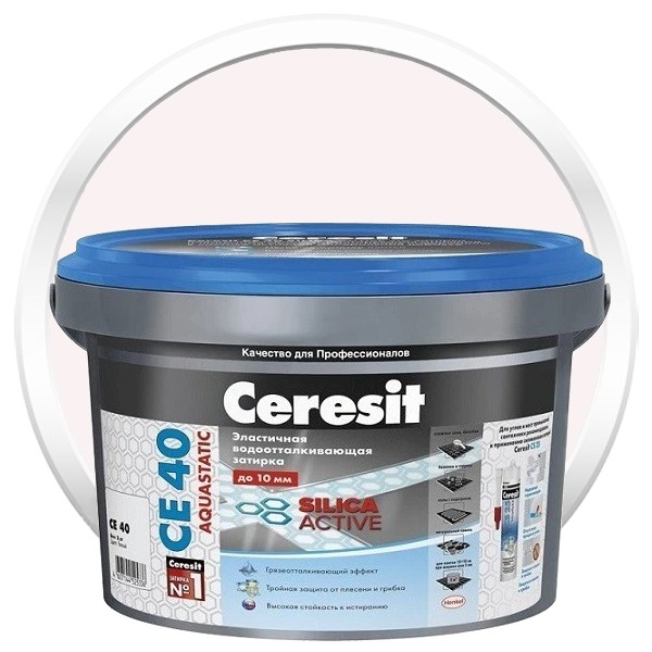 Затирка цементная для швов Ceresit CE 40 Aquastatic Мельба 2 кг