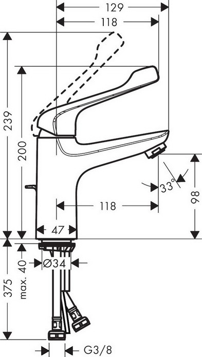 Смеситель для раковины Hansgrohe Novus Care 71921000
