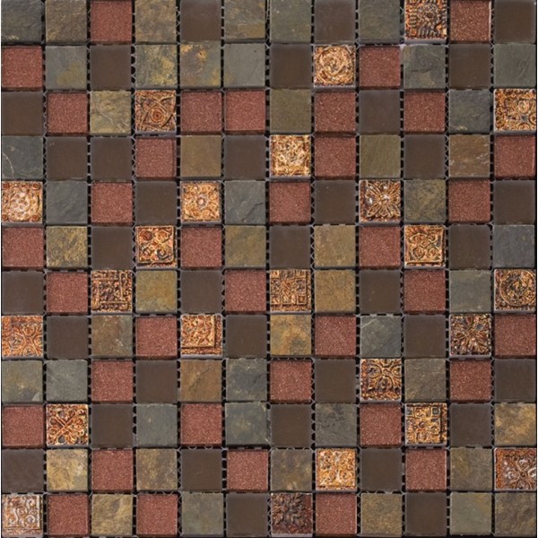 Мозаика из стекла, сланца и агломерата Natural Inka BDA-2320