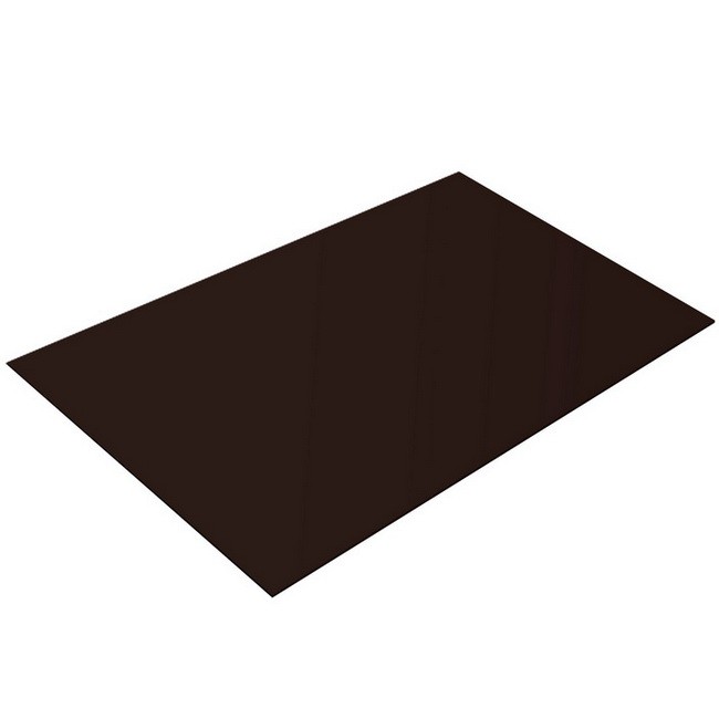 Плоский лист Grand Line 0,4 мм Pe RAL 8017 шоколад резка