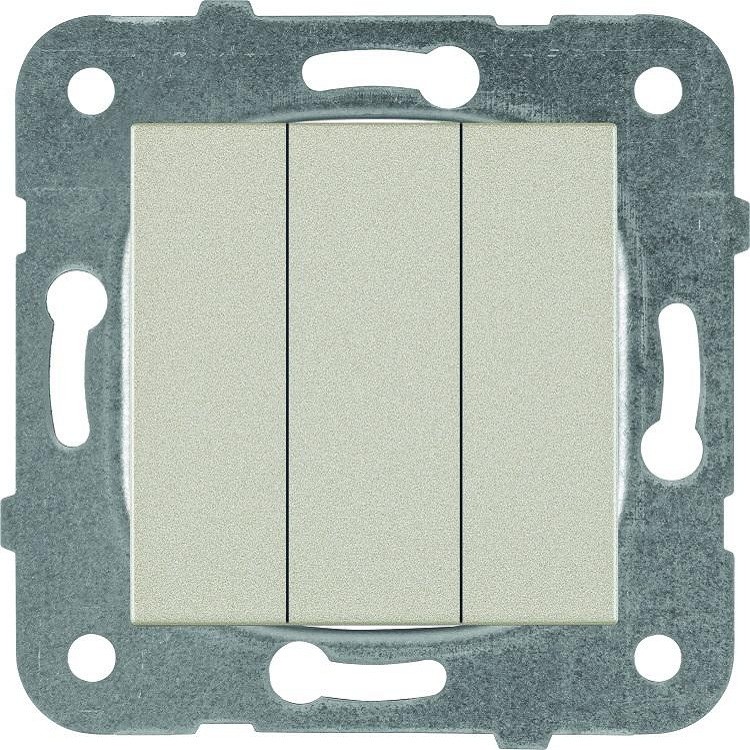Механизм выключателя Panasonic Karre Plus WKTT00152BR-RES трехклавишный бронза