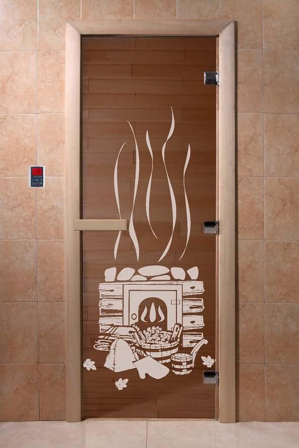 Дверь для сауны стеклянная Doorwood DW00064 Банька бронза 800х2000 мм