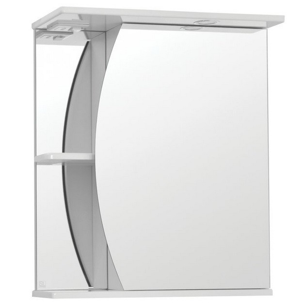 Зеркальный шкаф Style Line Эко Волна Камелия 600/С белый
