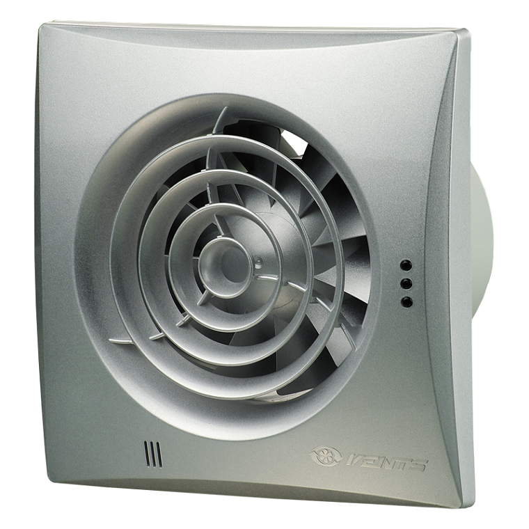 Вентилятор вытяжной Vents 100 Quiet энергосберегающий алюминий лак