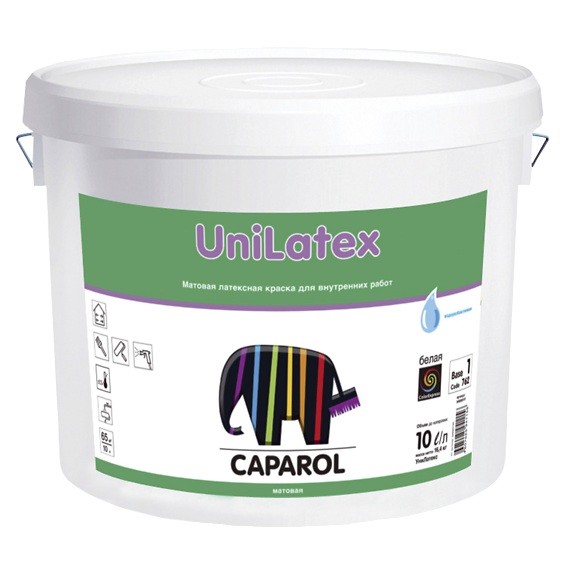 Краска интерьерная Caparol Unilatex BAS 1 белая 10 л