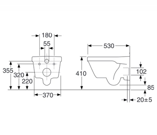 Унитаз подвесной Gustavsberg Hygienic Flush WWC 5G84HR01 с сидением с механизмом плавного закрывания