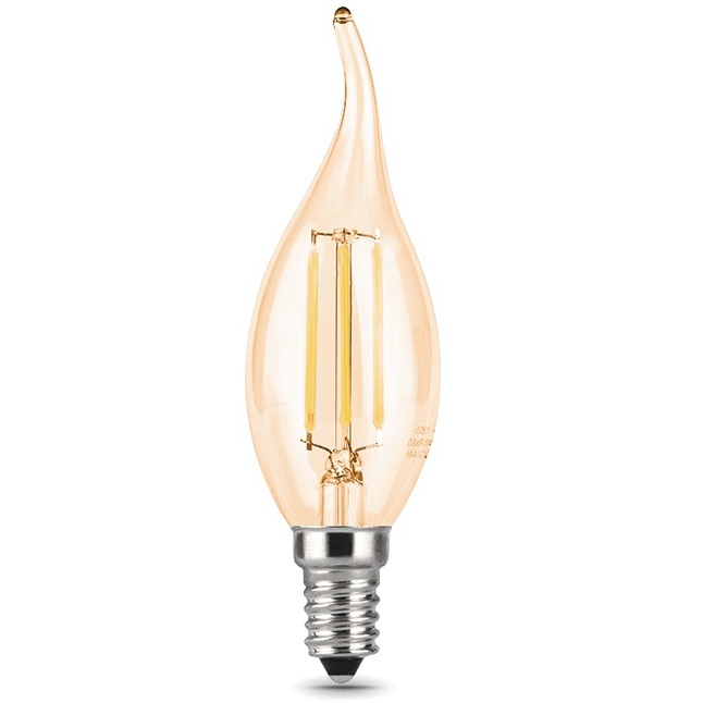 Лампа светодиодная Gauss 104801805 Filament Candle tailed 5W E14 Golden 4100K