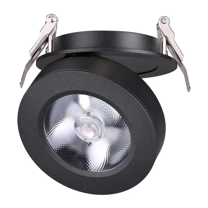 Светильник встраиваемый светодиодный Novotech Groda 357983 черный 12W 220V