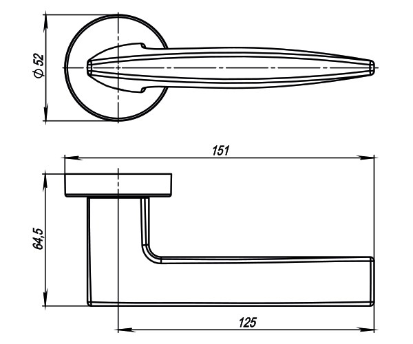 Ручка дверная Armadillo Squid URB9 АВ-7