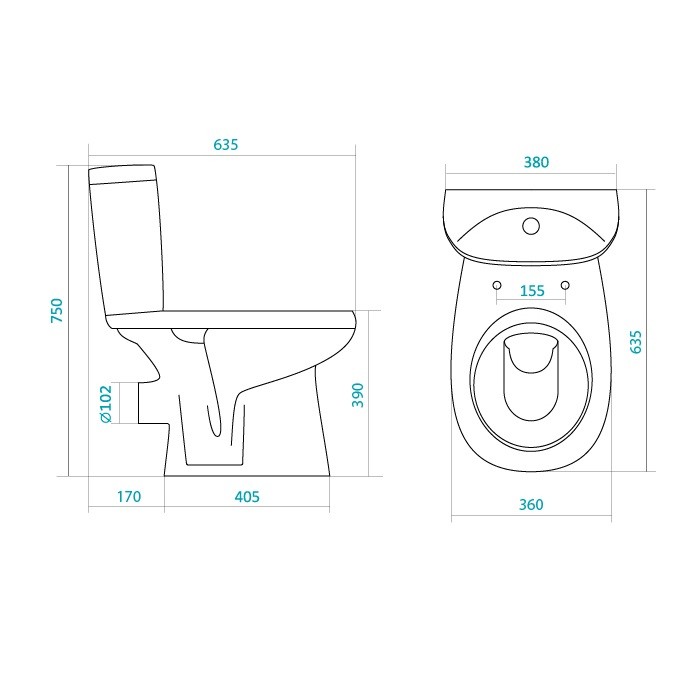 Унитаз-компакт Santek Анимо 1WH110035