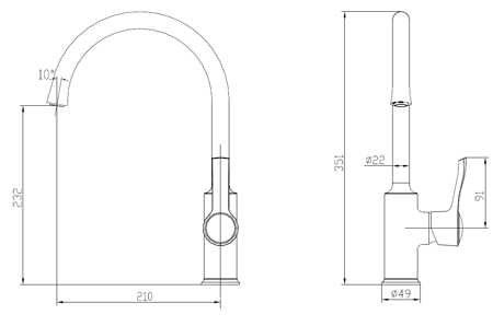 Смеситель для кухни Smartsant Винтаж SM263501AA