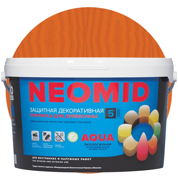 Пропитка для древесины Neomid Bio Color Aqua Клен 9 л