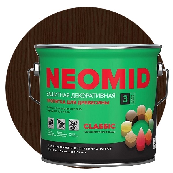 Пропитка для древесины Neomid Bio Color Classic Палисандр 2,7 л
