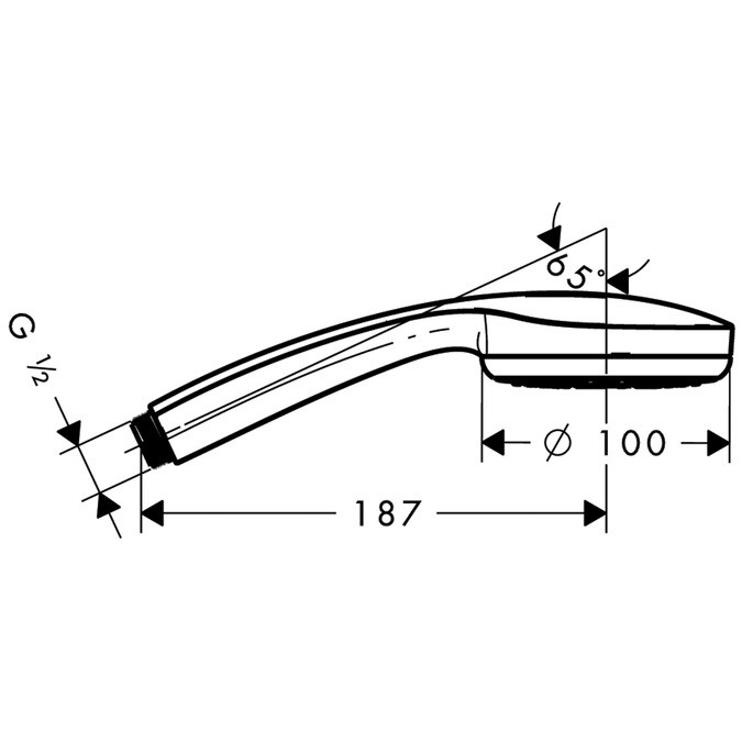Ручной душ Hansgrohe Croma 100 Mono 28583000