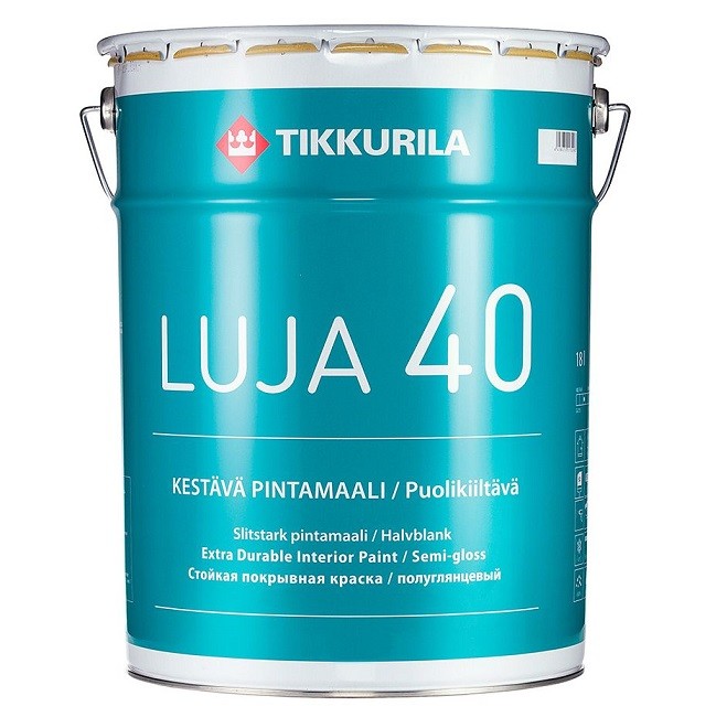 Краска интерьерная Tikkurila Luja 40 основа C полуглянцевая 2,7 л