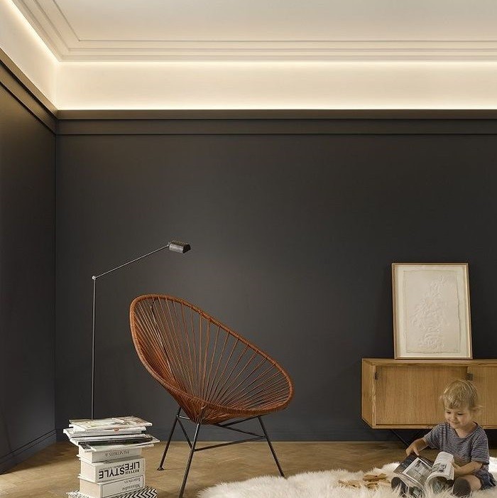 Карниз потолочный полиуретановый Orac Decor Luxxus C396 Steps 2000х61х185 мм