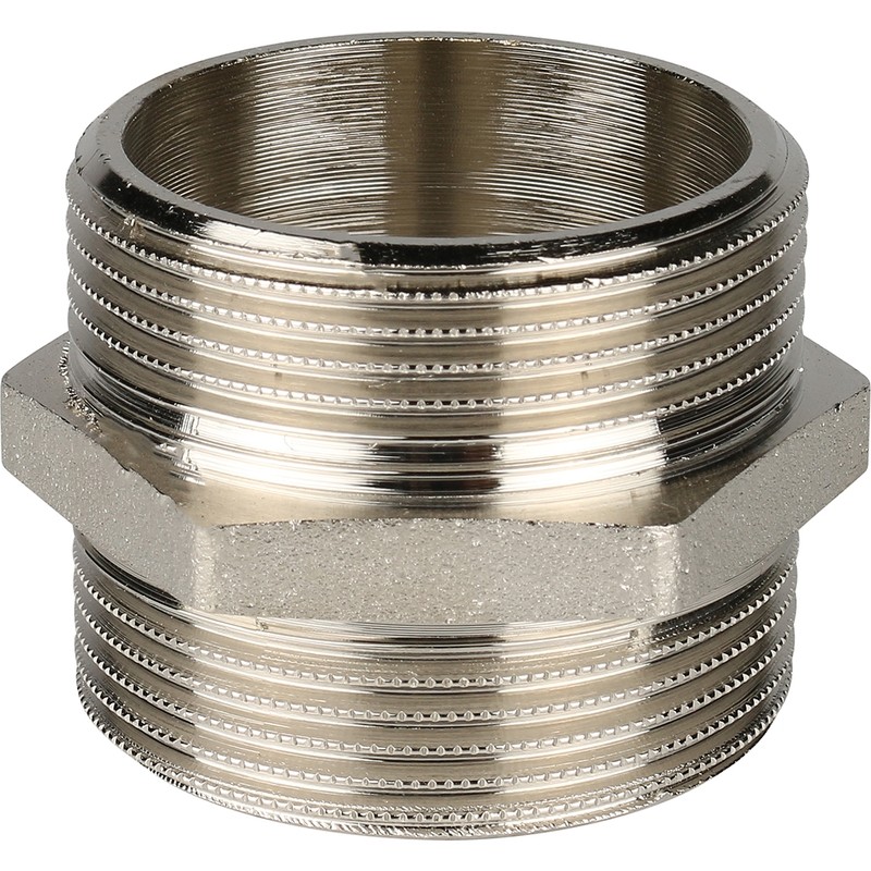 Ниппель Stout SFT-0004-112112 1 1/2 дюйма никелированный с наружной резьбой
