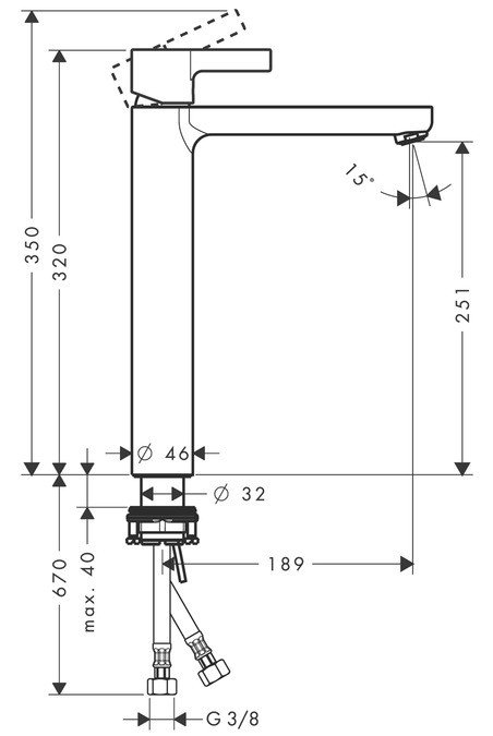 Смеситель для раковины Hansgrohe Metris S 31023000