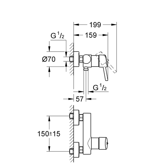 Смеситель для душа Grohe Concetto 32210001