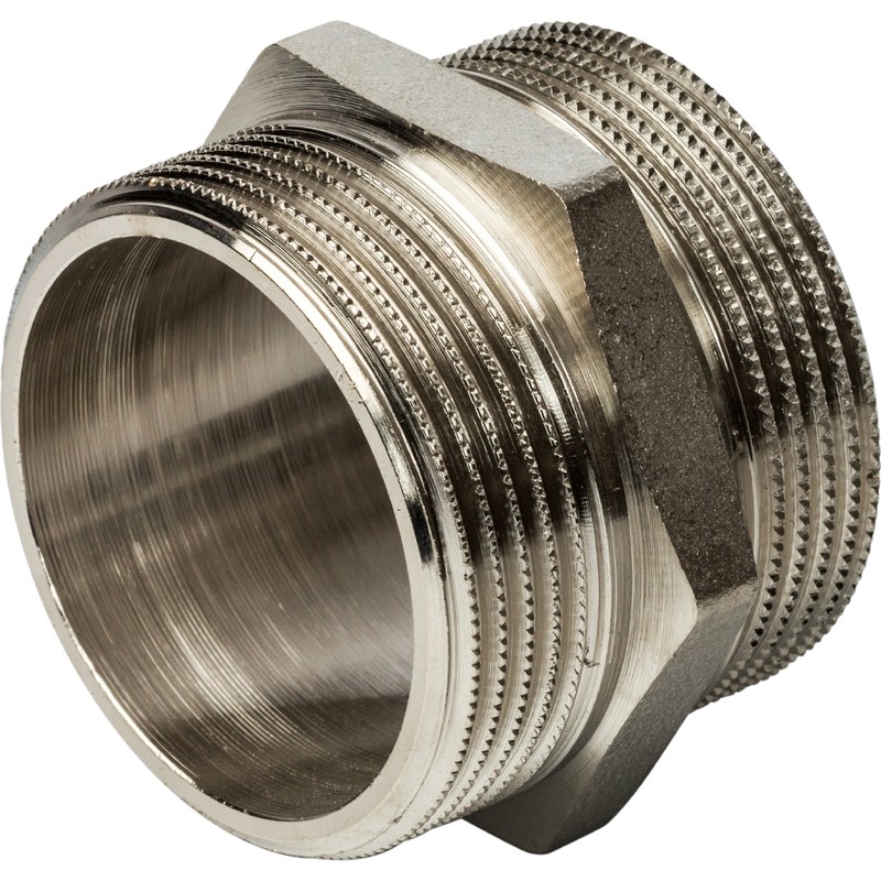 Ниппель Stout SFT-0004-114114 1 1/4 дюйма никелированный с наружной резьбой