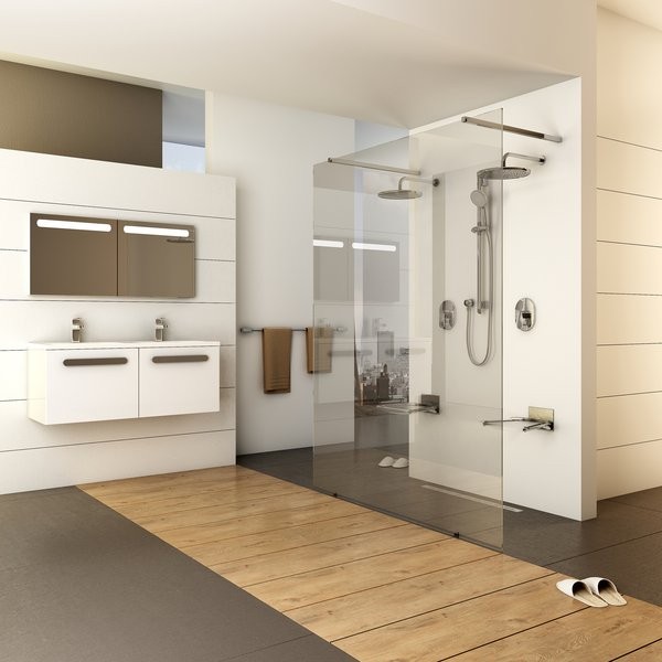Душевое ограждение Ravak Walk-In Free 2000х1400 мм Transparent блестящее