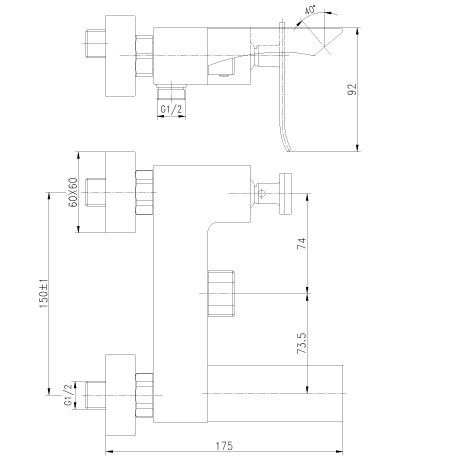 Смеситель для ванны Lemark Contest LM5814CW