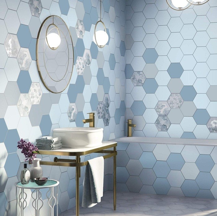 Плитка керамическая Kerama Marazzi 24006 Аньет голубая 231х200 мм