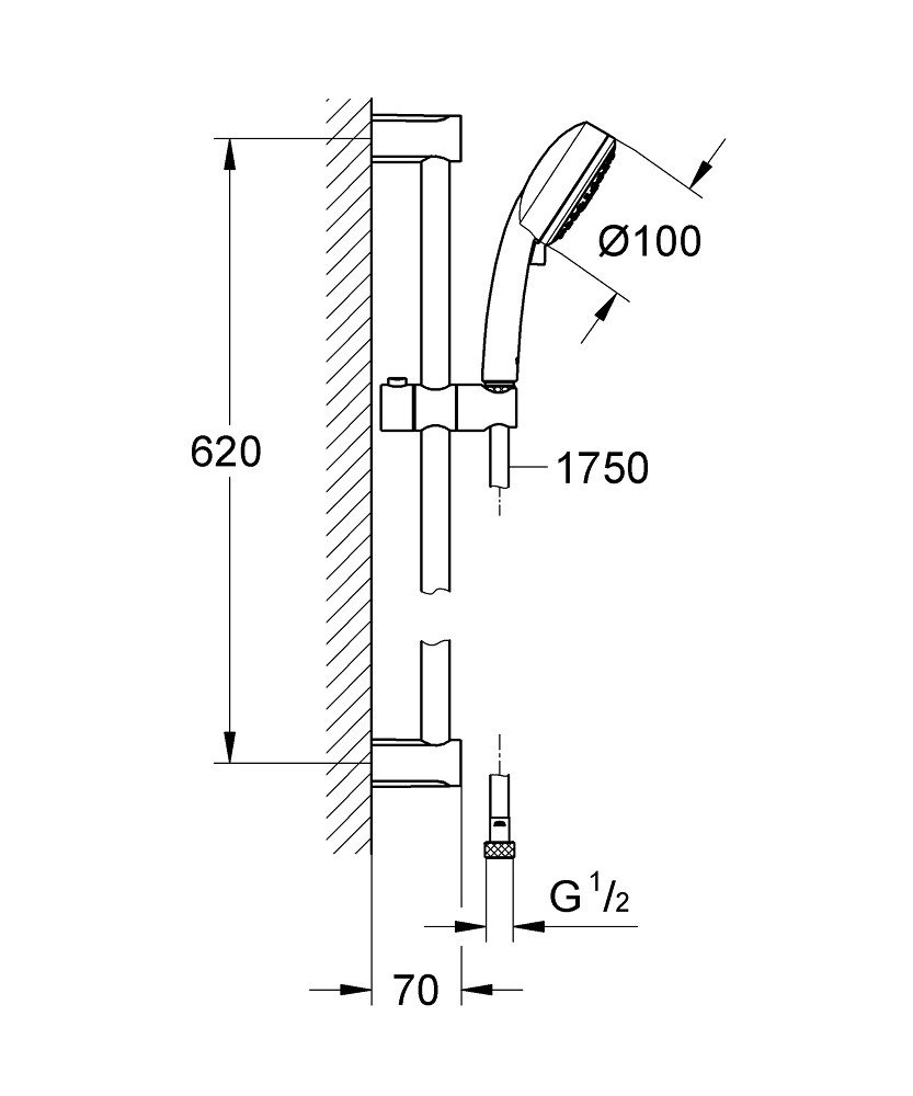 Душевой гарнитур Grohe New Tempesta Cosmopolitan 100 27786002