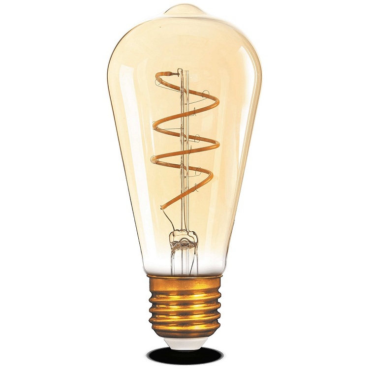 Лампа светодиодная Gauss 157802006 Filament ST64 Flexible 6W E27 Golden 2400К
