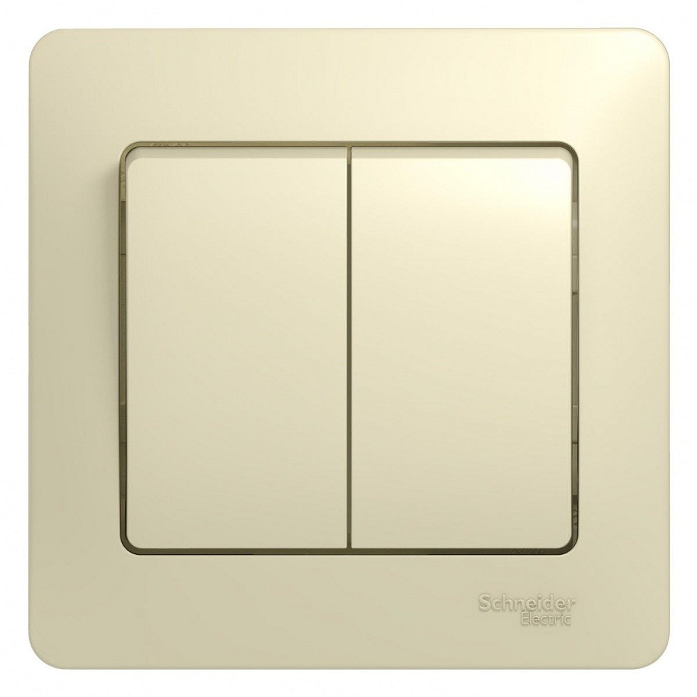 Выключатель Schneider Electric Glossa GSL000252 двухклавишный бежевый
