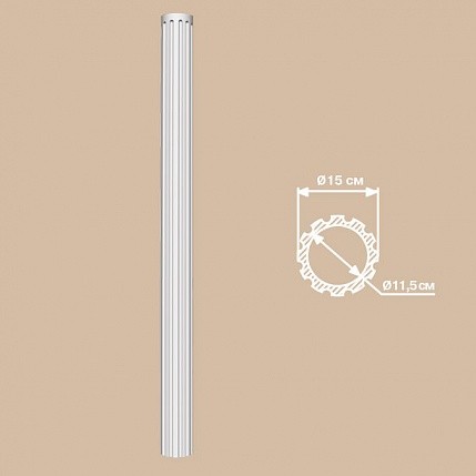 Колонна полиуретановая Decomaster DCK 02 D150х2400 мм