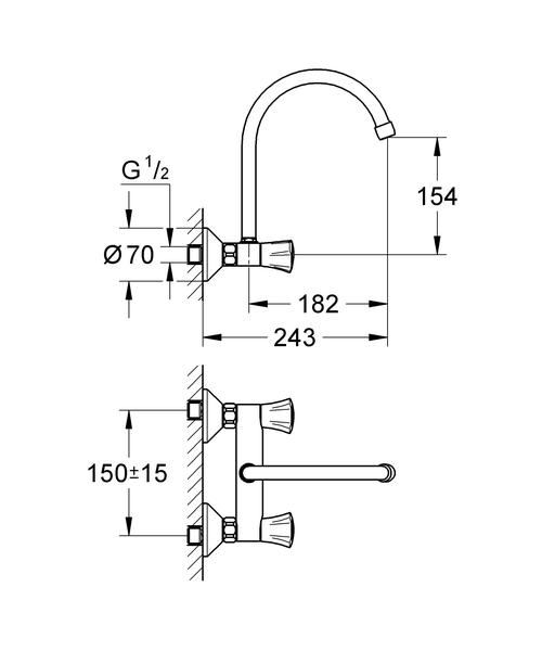 Смеситель для кухни Grohe Costa L 31191001