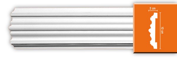 Молдинг полиуретановый Decomaster 97902F 2400х100х20 мм