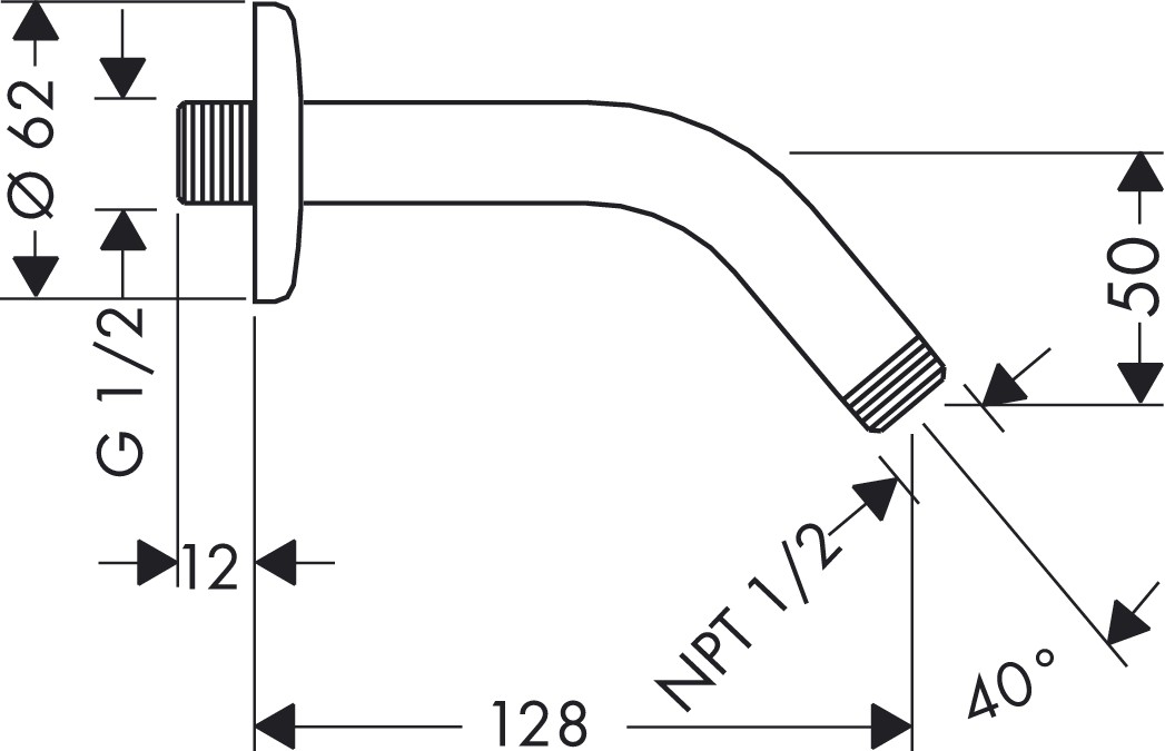 Кронштейн душевой Hansgrohe 27411000