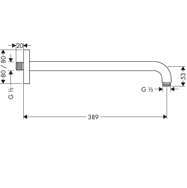 Кронштейн душевой Hansgrohe E 27446000