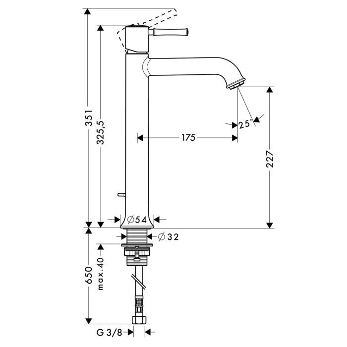 Смеситель для раковины Hansgrohe Talis Classic 14116000